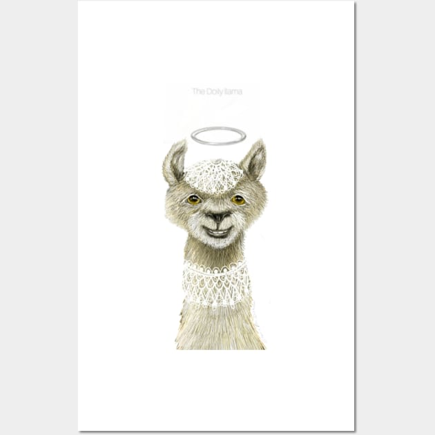 The Doily Llama Wall Art by cheriedirksen